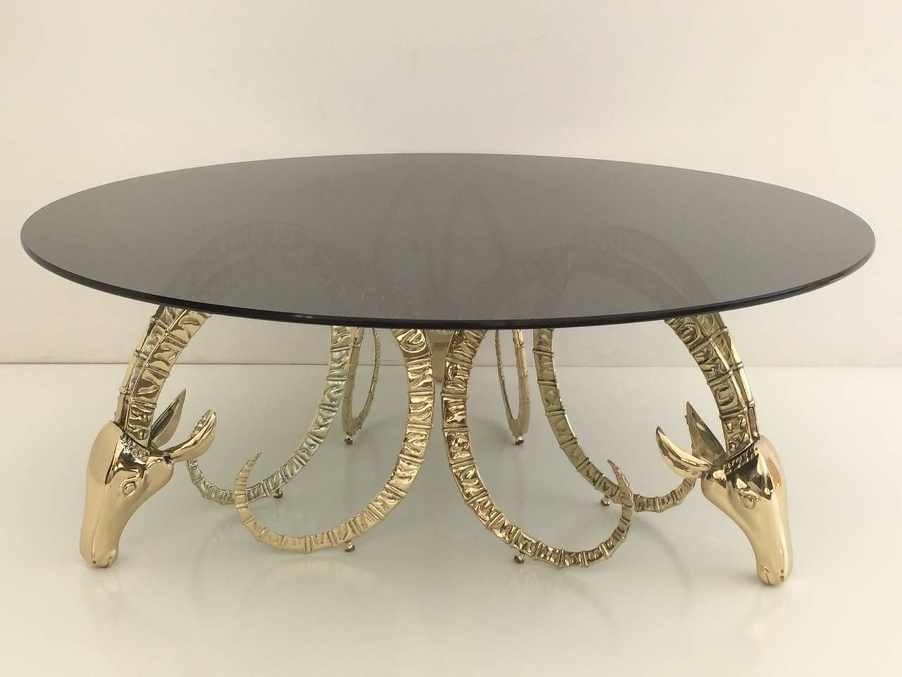 Brass Ibex Coffee Table In The Style Of Chervet At 1stdibs For Cacti Brass Coffee Tables (View 15 of 30)