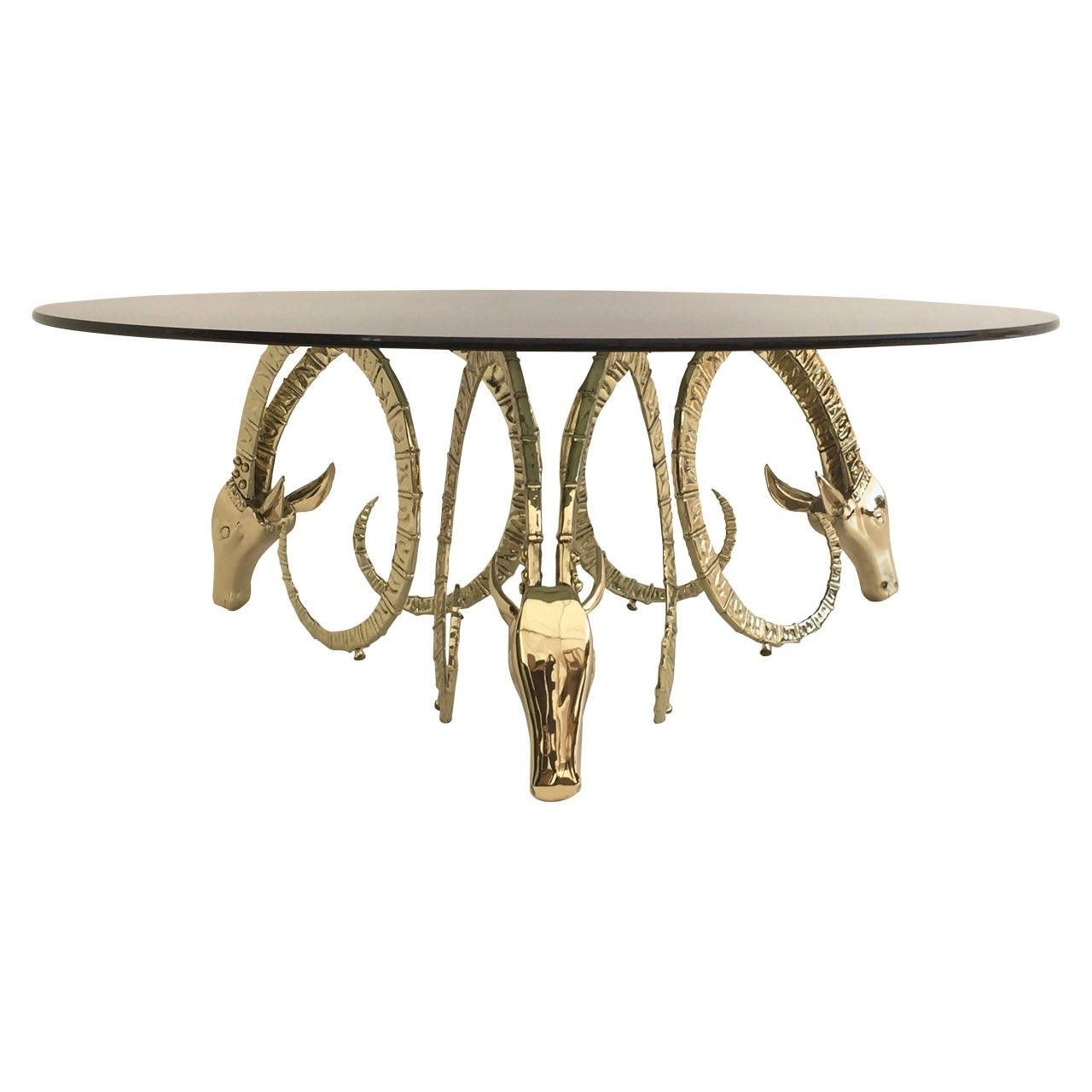 Brass Ibex Coffee Table In The Style Of Chervet At 1stdibs Regarding Cacti Brass Coffee Tables (View 22 of 30)