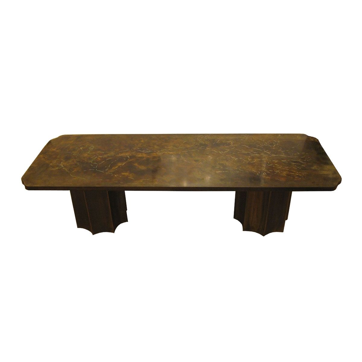 Bronze And Pewter Etched Top Coffee Table Depicting The Creation Of In Adam Coffee Tables (View 19 of 30)