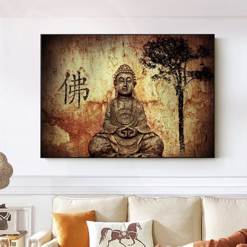 Buddha Wall Art Canvas Traditional Buddhism Canvas Paintings On The With Traditional Wall Art (Photo 15 of 20)