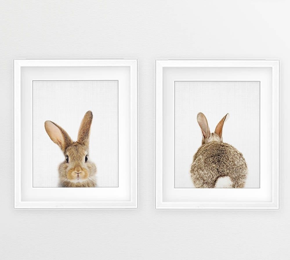 Bunny Print Wall Art | Easter Decor Ideas | Popsugar Moms Photo 4 Intended For Bunny Wall Art (View 6 of 20)
