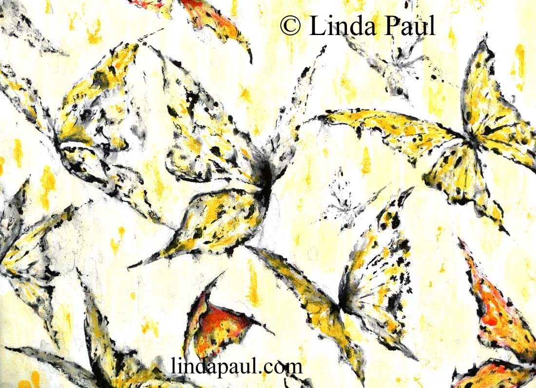 Butterfly Wall Art On Canvas – Butterflies Pertaining To Yellow And Grey Wall Art (View 18 of 20)