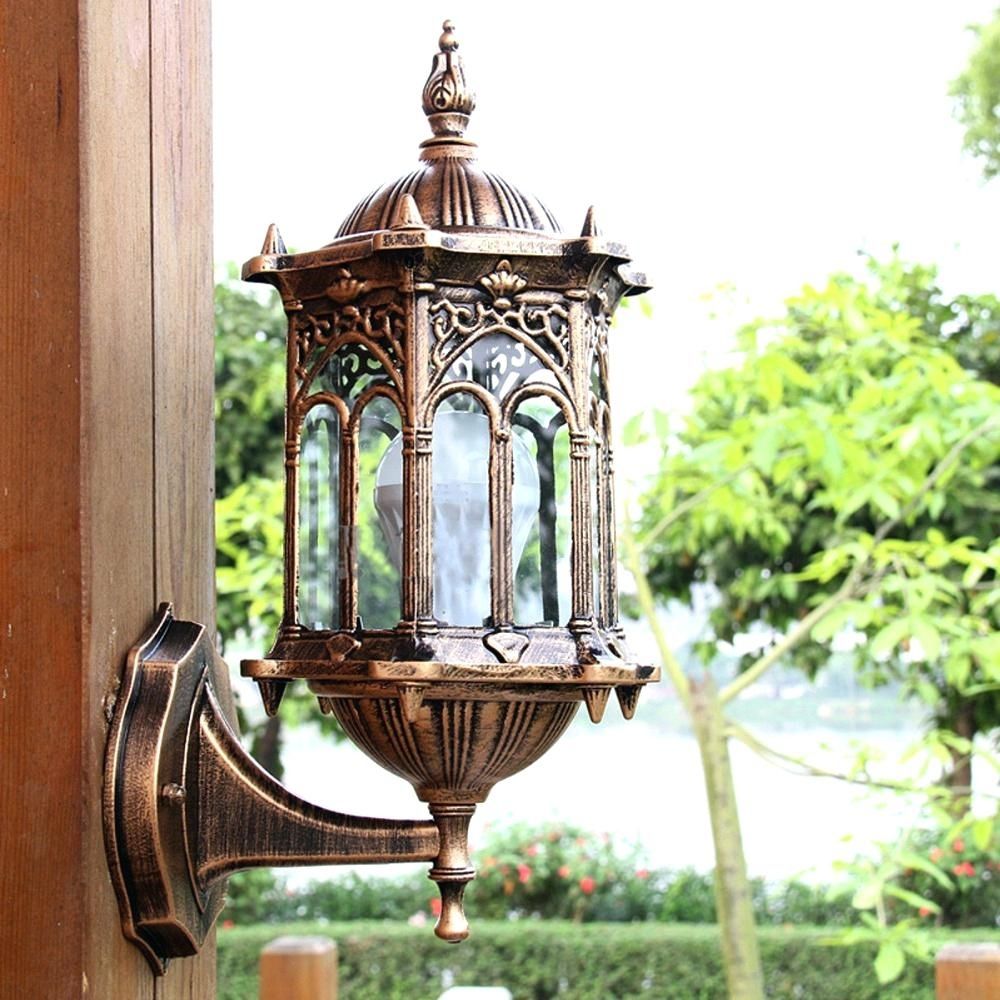 Candles ~ Giant Candle Lanterns Antique Exterior Wall Light Fixture Within Big Lots Outdoor Lanterns (Photo 10 of 20)