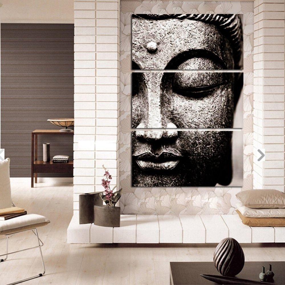 Canvas Pictures Modern Wall Art Framework For Living Room Decor 3 For Gray Canvas Wall Art (View 8 of 20)
