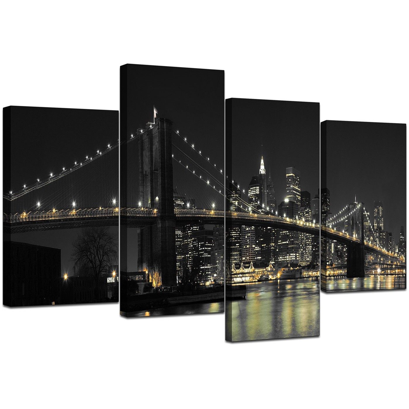 Canvas Wall Art Of New York For Your Office – 4 Part Throughout New York Wall Art (Photo 3 of 20)