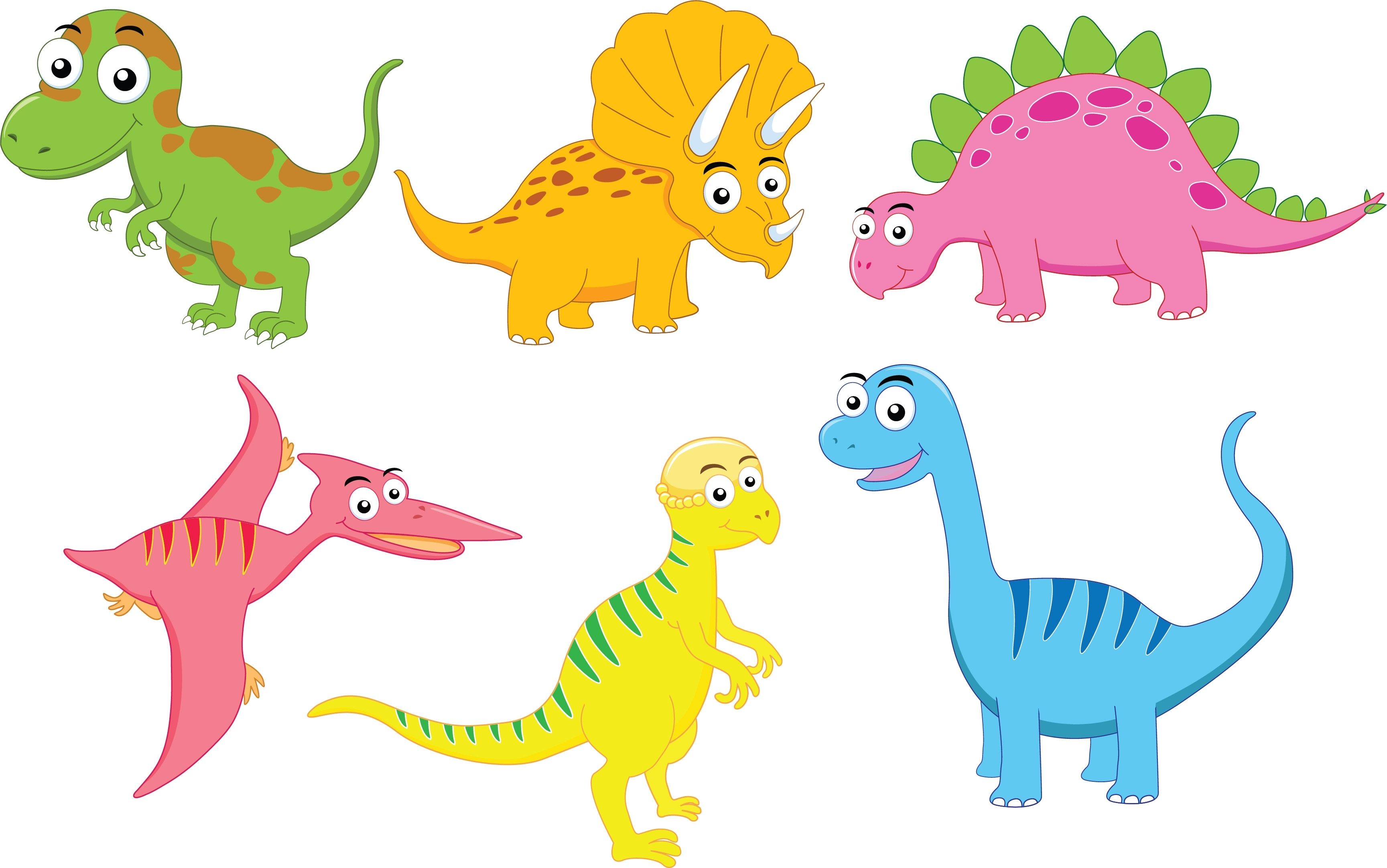 Cartoon Dinosaur Wall Decals | Dinosaur Stickers For Walls In Dinosaur Wall Art (View 18 of 20)