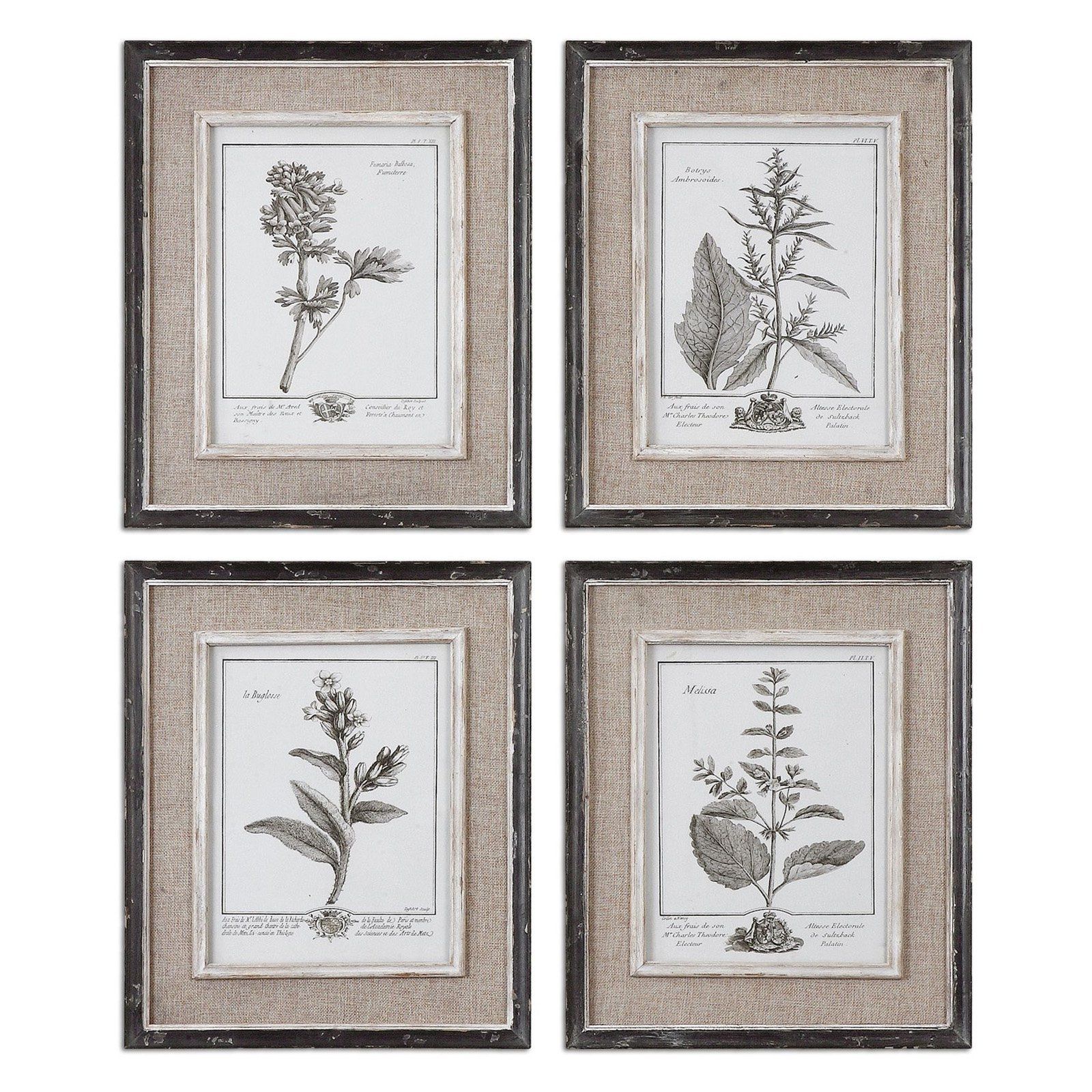 Casual Grey Study Framed Wall Art – Set Of 4 – 14w X 18h In. | Hayneedle With Wall Art Sets (Photo 13 of 20)