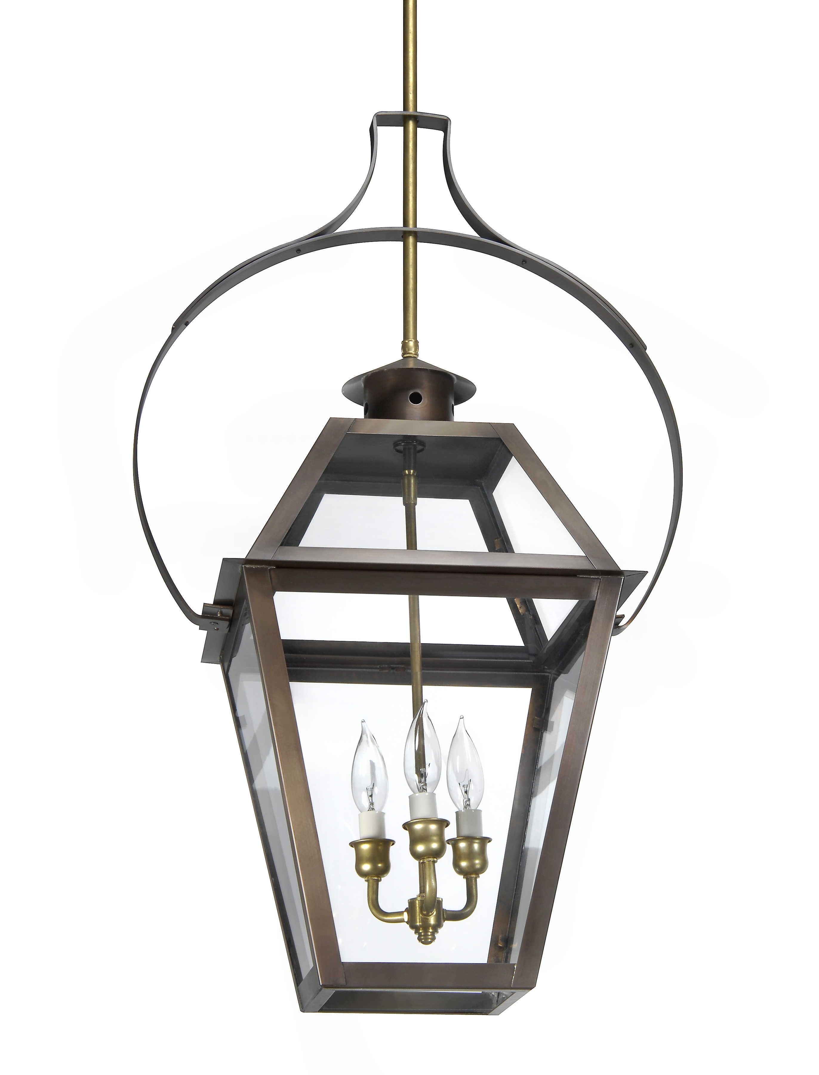 Charleston Collection | Ch 23 Hanging Yoke Light– Lantern & Scroll For Outdoor Hanging Electric Lanterns (Photo 1 of 20)