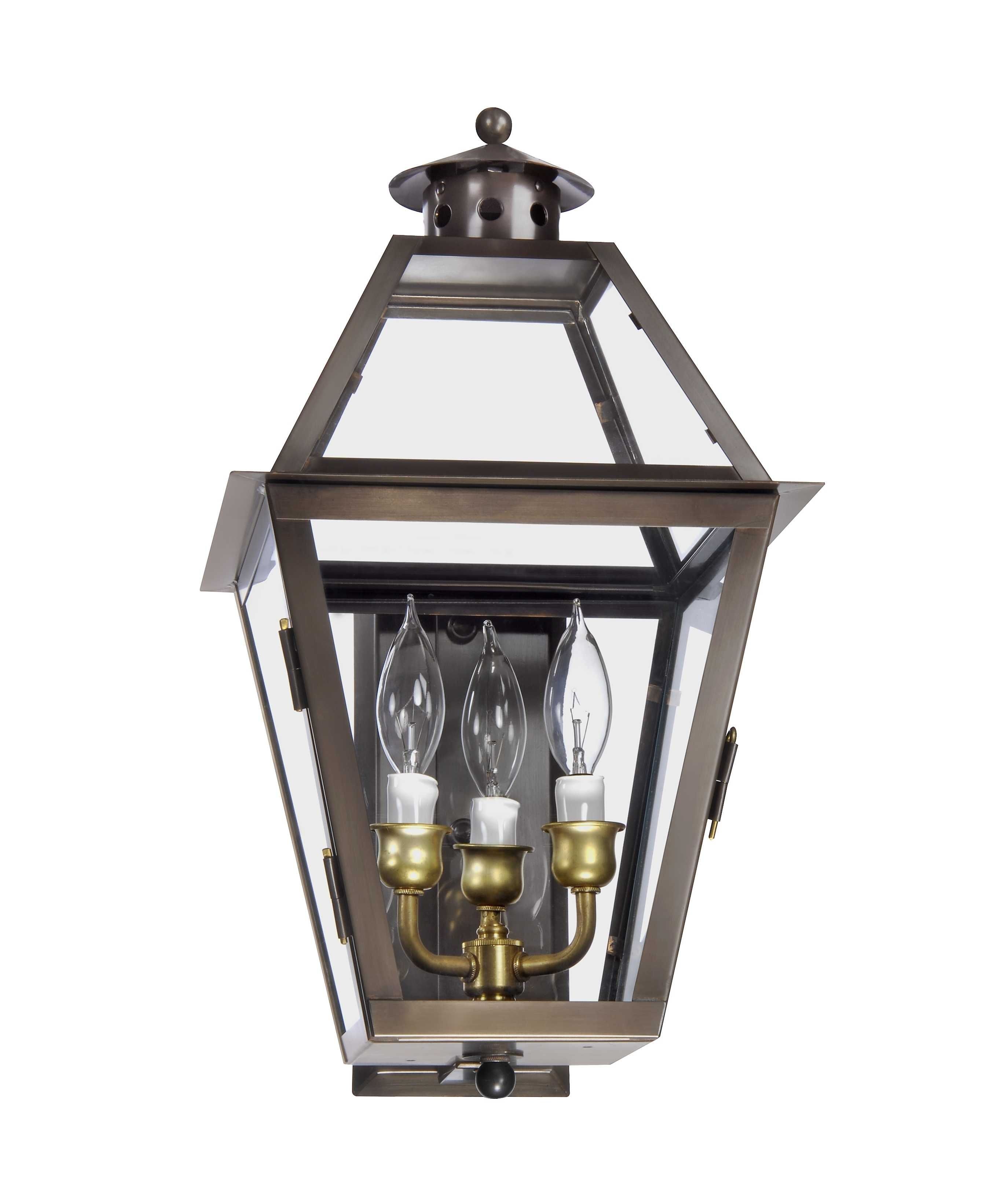 Charleston Collection | Ch 27 Wall Mount Gas Lantern – Lantern & Scroll Within Copper Outdoor Electric Lanterns (Photo 1 of 20)