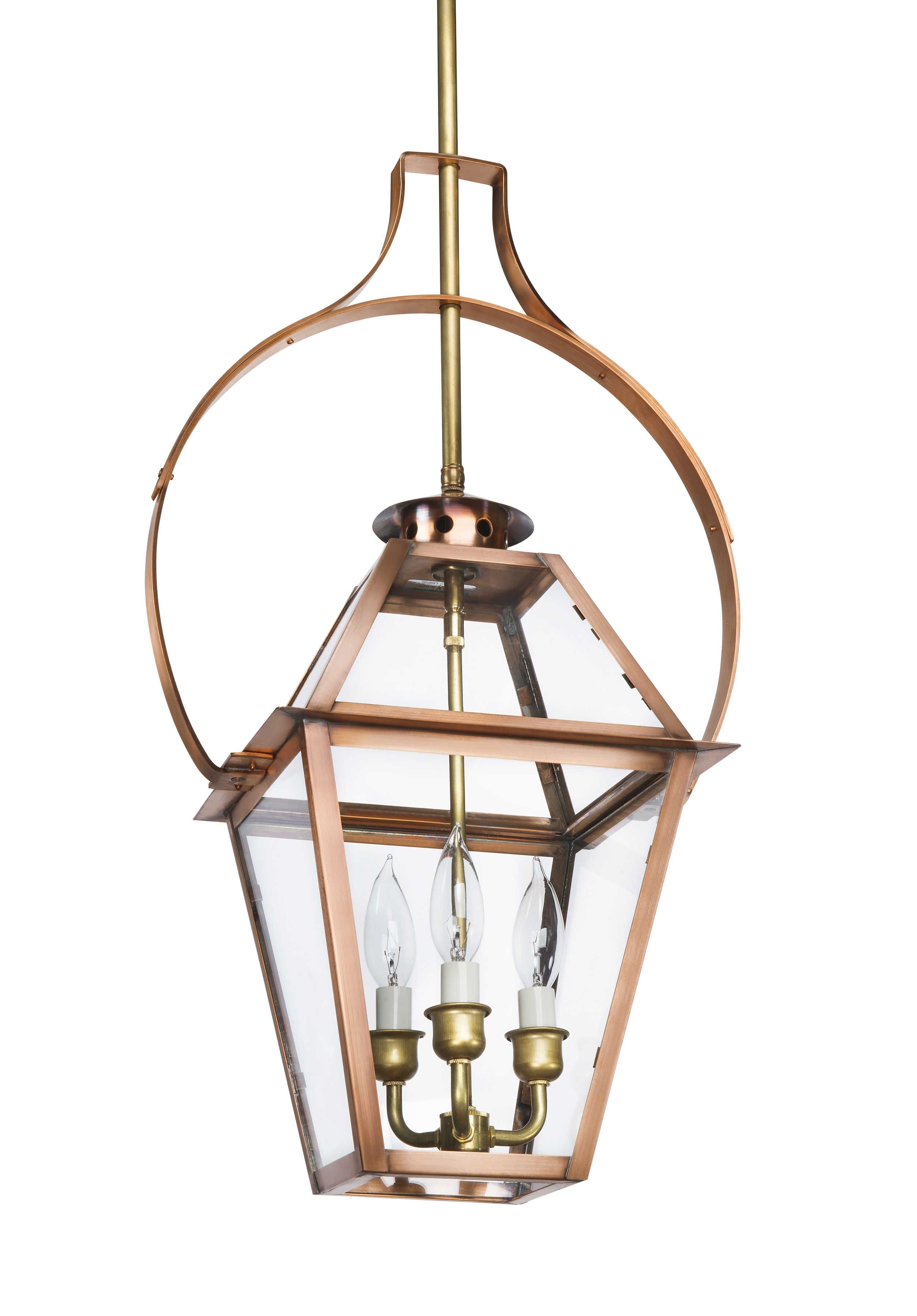 Charleston Collection | Ch 29 Yoke Copper Light – Lantern & Scroll With Regard To Outdoor Hanging Electric Lanterns (View 6 of 20)
