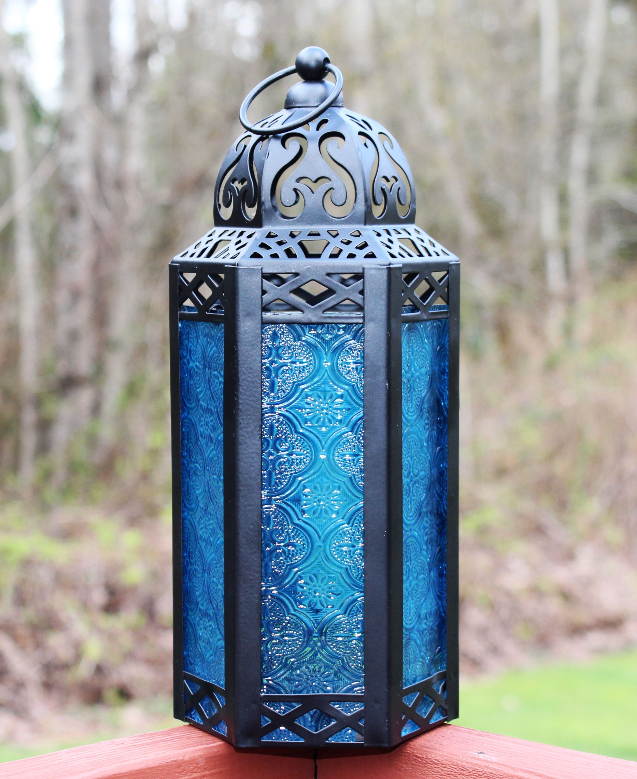 Featured Photo of 2024 Latest Blue Outdoor Lanterns