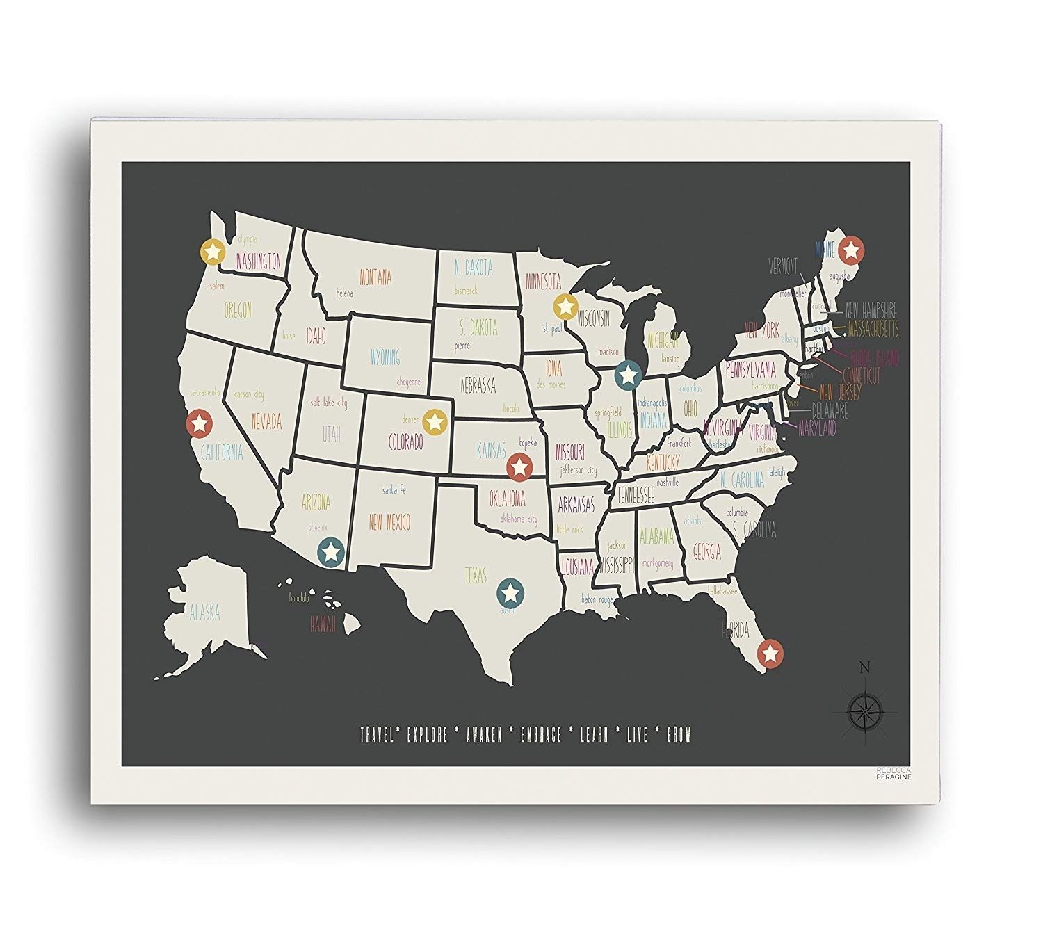 Cheap Usa Map Print, Find Usa Map Print Deals On Line At Alibaba With Regard To Us Map Wall Art (View 16 of 20)