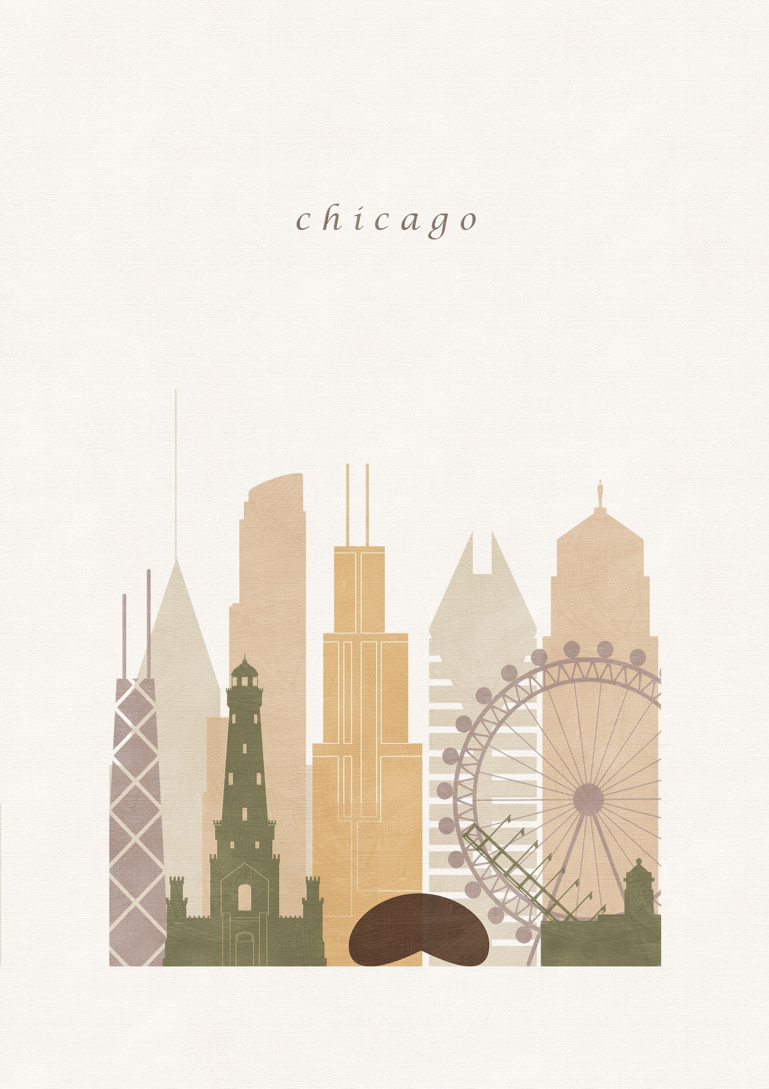 Chicago Prints Digital Download, Il, City Maps Chicago, City Wall Within Chicago Map Wall Art (View 11 of 20)