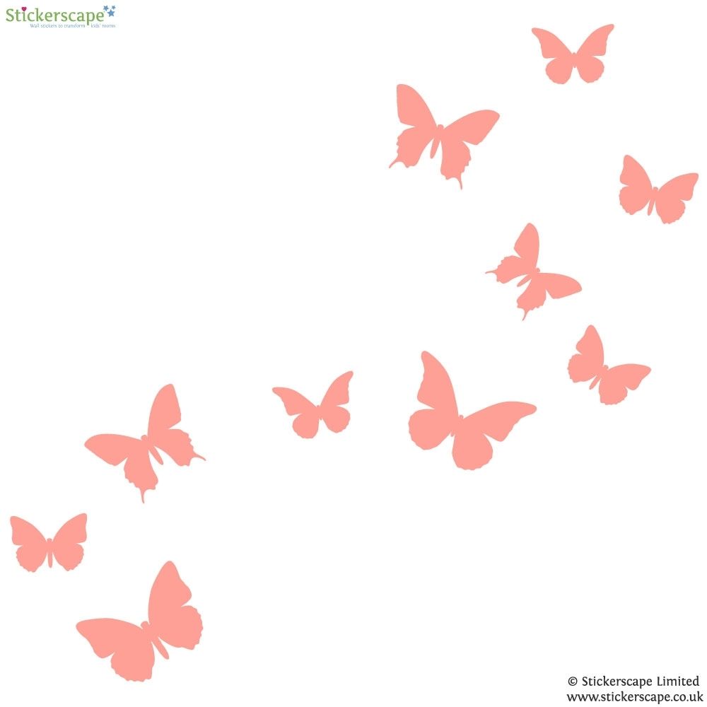 Classic Butterfly Wall Stickers | Stickerscape | Uk For Butterfly Wall Art (Photo 15 of 20)