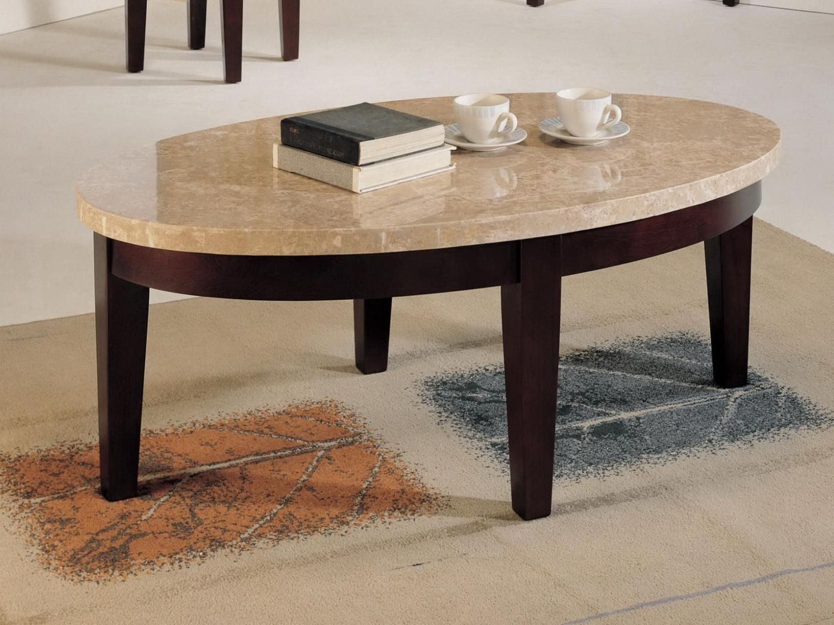 Coffee Table. Surprising Marble Coffee Table Set Designs: Image Of With Regard To Stone Top Coffee Tables (Photo 27 of 30)