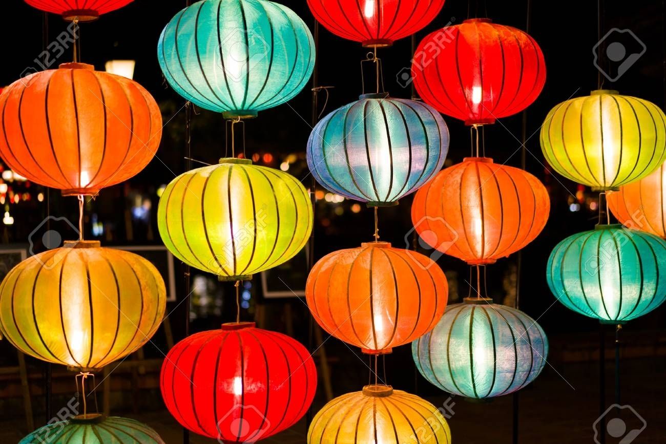 Colorful Lanterns At The Market Street Of Hoi An Ancient Town With Outdoor Vietnamese Lanterns (View 11 of 20)