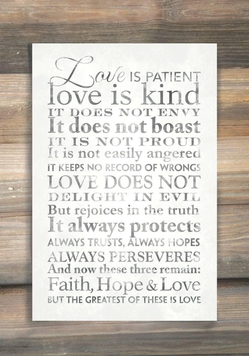 Colors Love Is Patient Bible Verse Wall Art Together With Fine In Love Is Patient Wall Art (View 3 of 20)