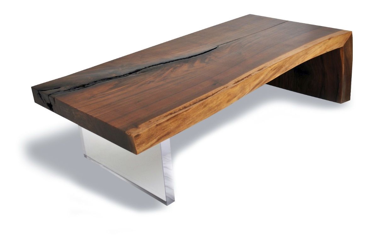 Contemporary Coffee Table / Wooden / Rectangular / In Reclaimed Regarding Live Edge Teak Coffee Tables (View 7 of 30)