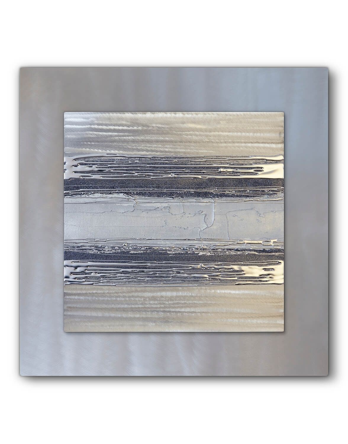 Contemporary Square Silver Grey Ii – Silver Wall Art, Contemporary For Grey Wall Art (View 3 of 20)