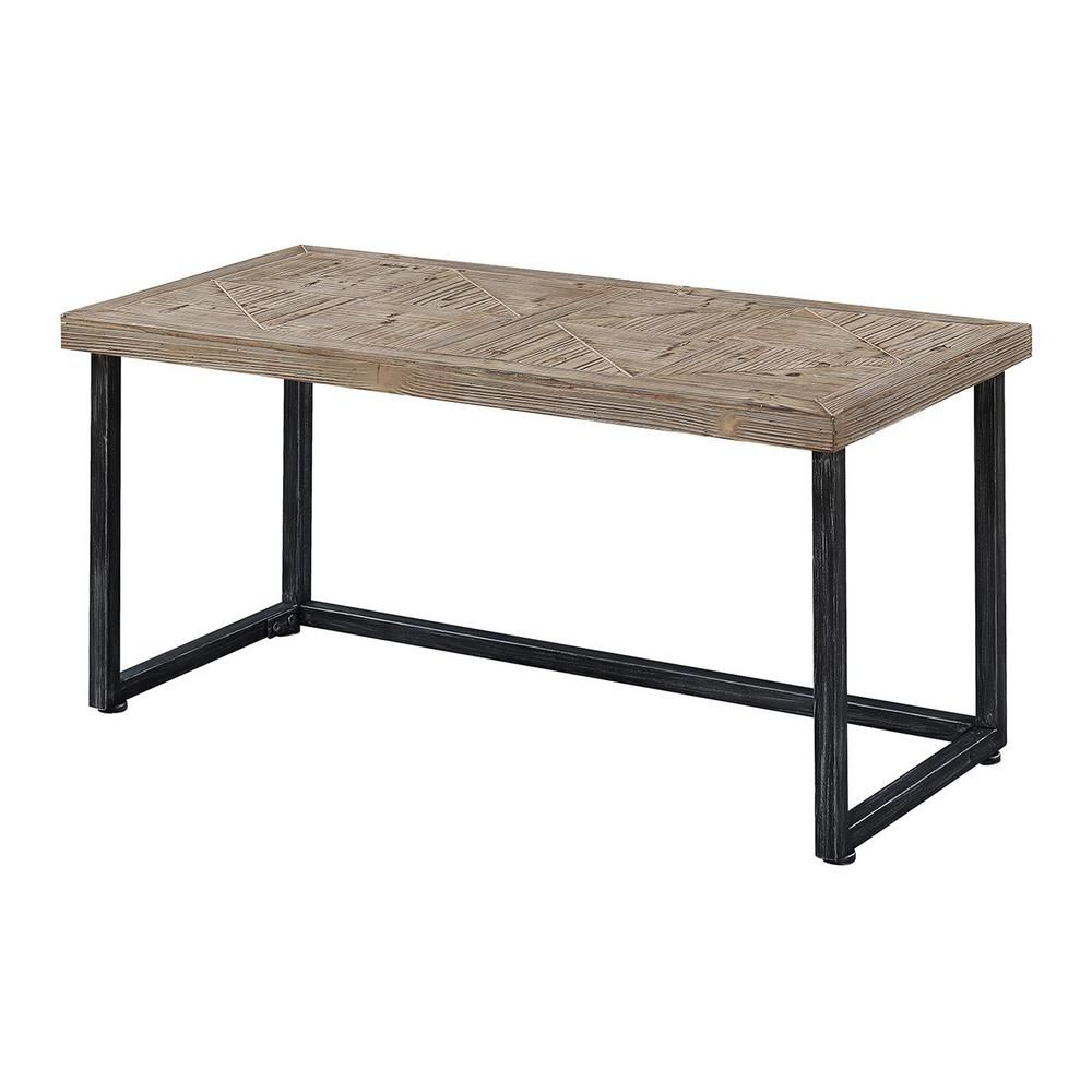 Convenience Concepts Laredo Parquet Natural Wood And Black Coffee With Parquet Coffee Tables (View 25 of 30)