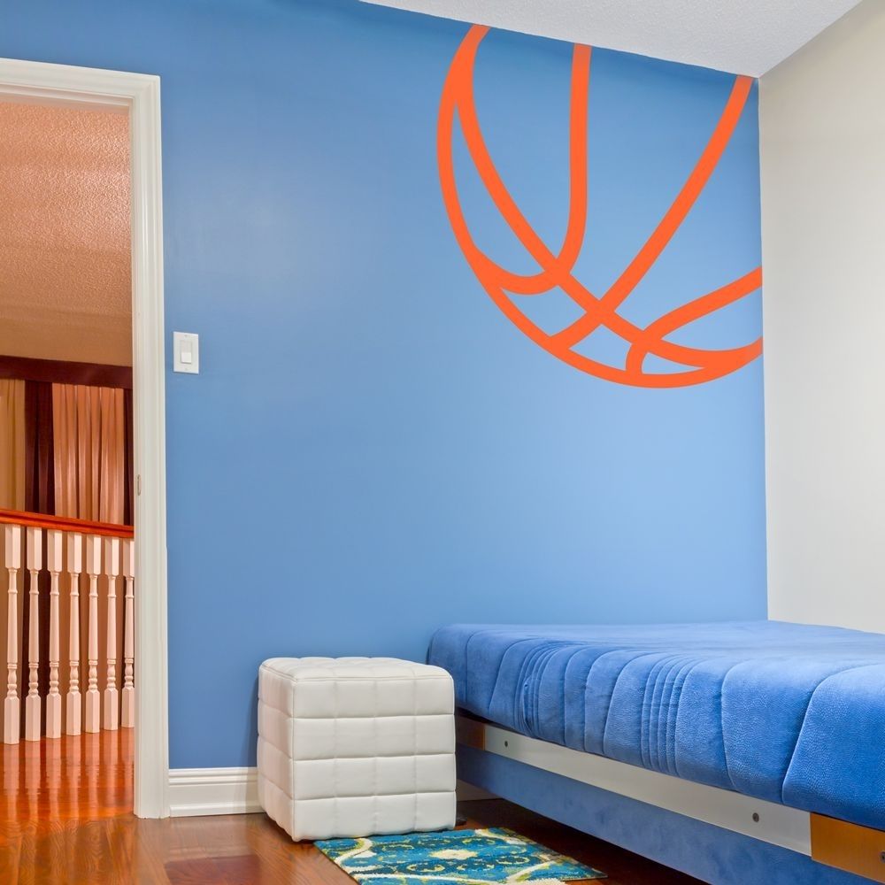 Corner Basketball Wall Art Decal | Kid's Room | Pinterest Within Basketball Wall Art (Photo 4 of 20)