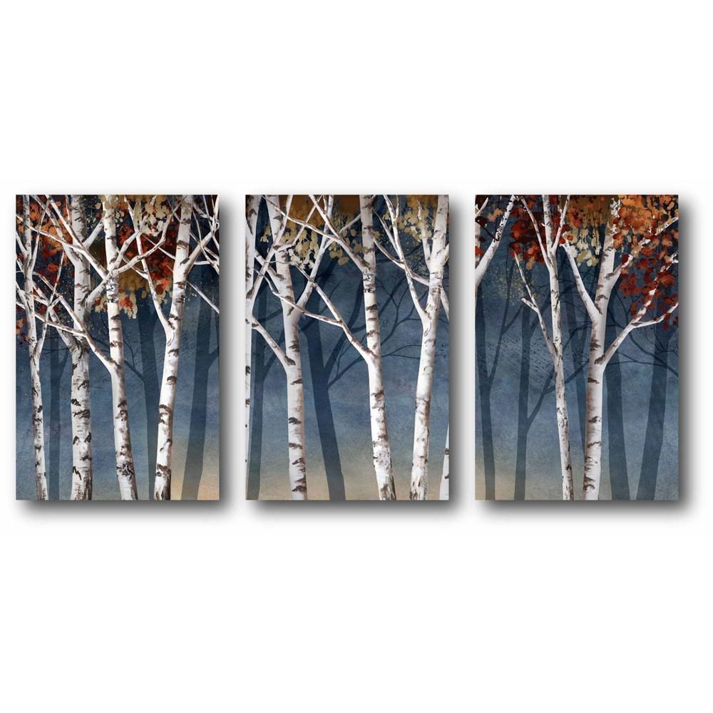 Courtside Market "birch Trees" 3 Piece Canvas Printed Wall Art Set For Birch Tree Wall Art (Photo 7 of 20)
