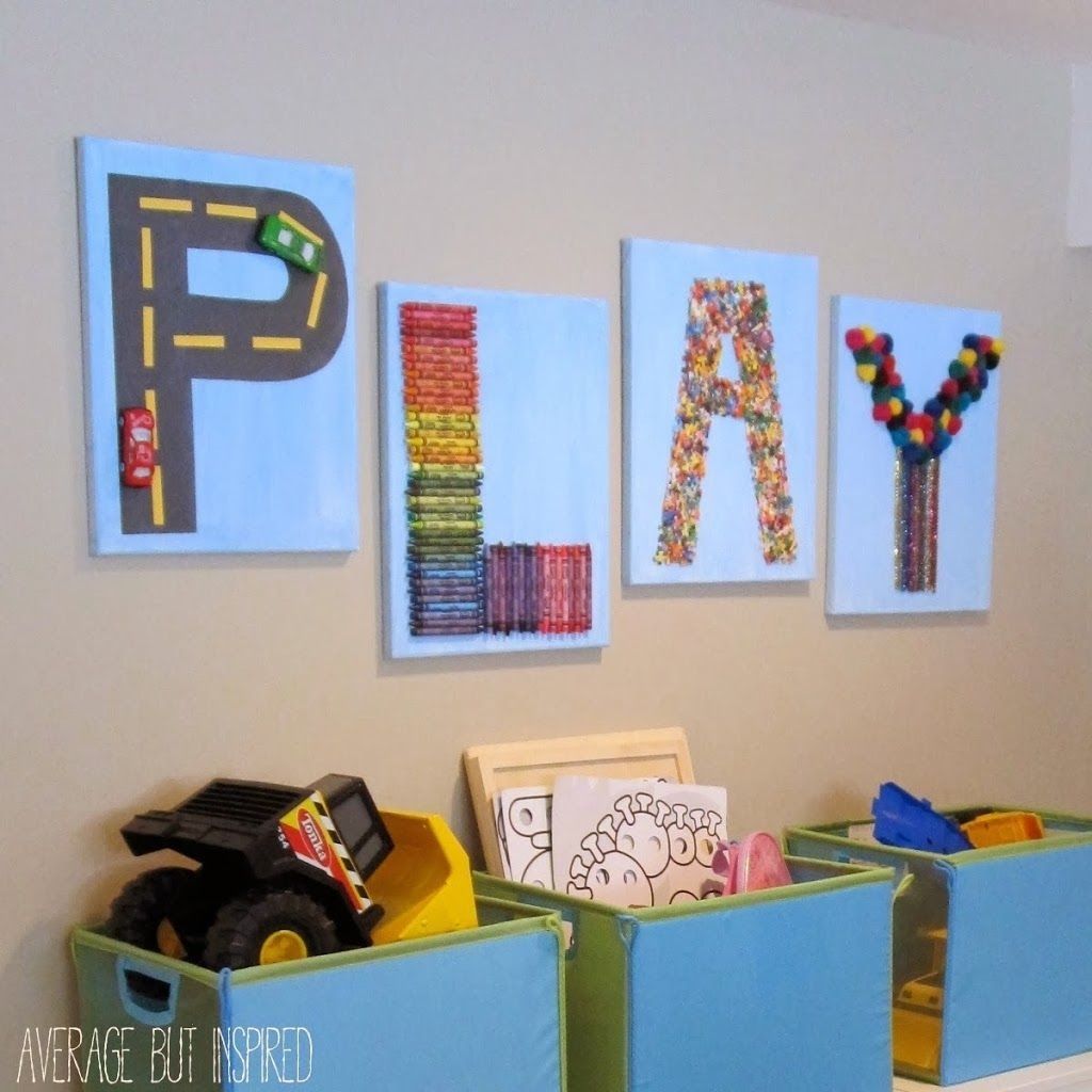 Creative "play" Art For The Playroom | Home Decor | Pinterest In Art Wall Decors (Photo 2 of 20)