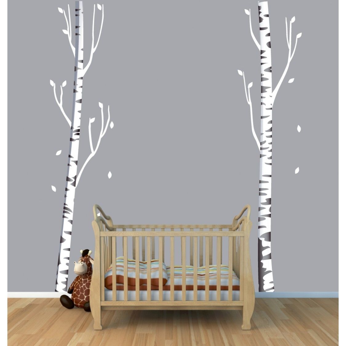Custom Birch Tree Wall Art And Tree Wall Decor For Play Rooms Throughout Birch Tree Wall Art (View 18 of 20)