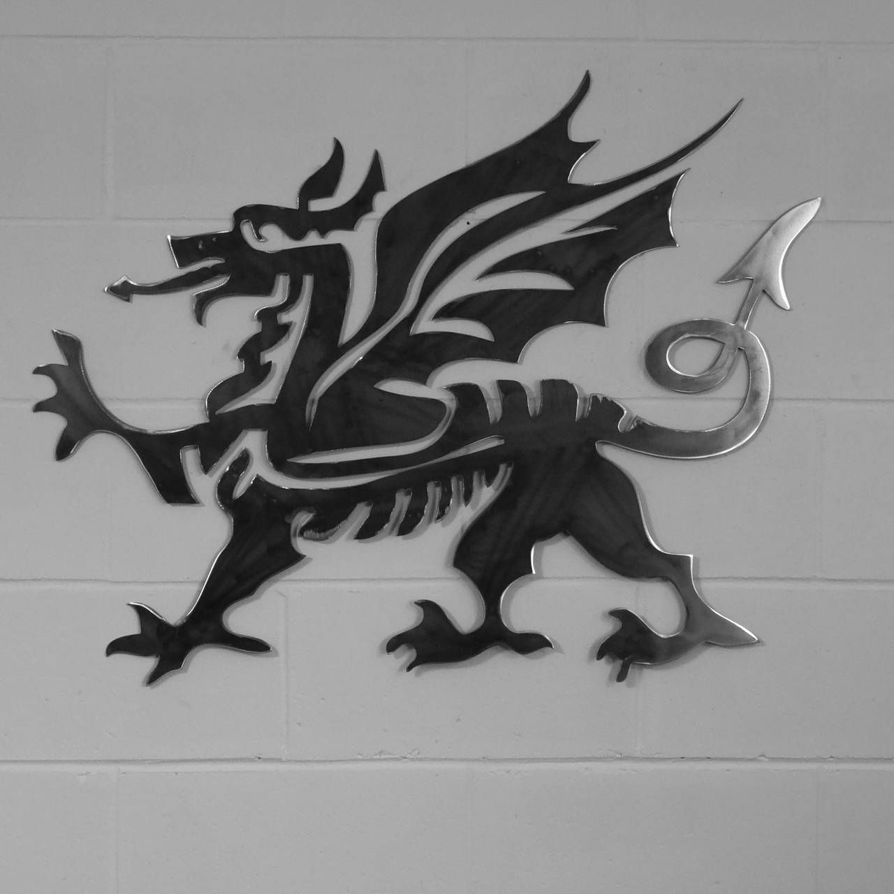 Cymru Welsh Dragon Wall Art Solid Steel Metal Hand Finished Y | Etsy With Dragon Wall Art (View 12 of 20)