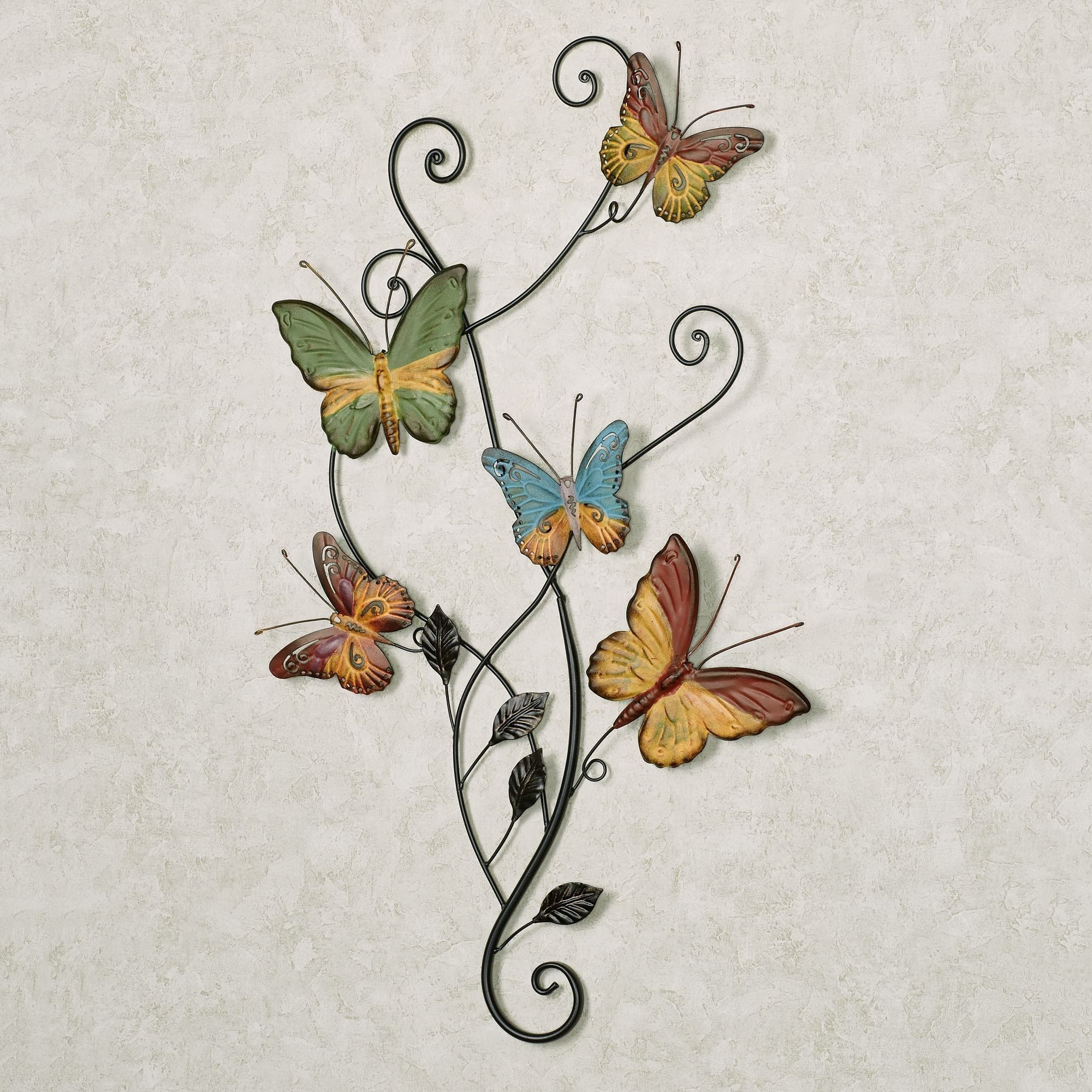Dancing Butterflies Metal Wall Art Regarding Butterfly Wall Art (Photo 2 of 20)