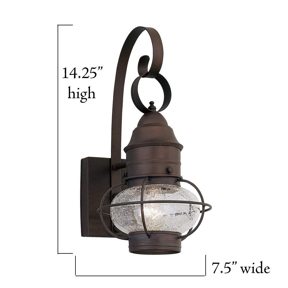Designers Fountain 1751 Rt Height Nantucket Outdoor Sconce, Rustique With Nantucket Outdoor Lanterns (Photo 4 of 20)