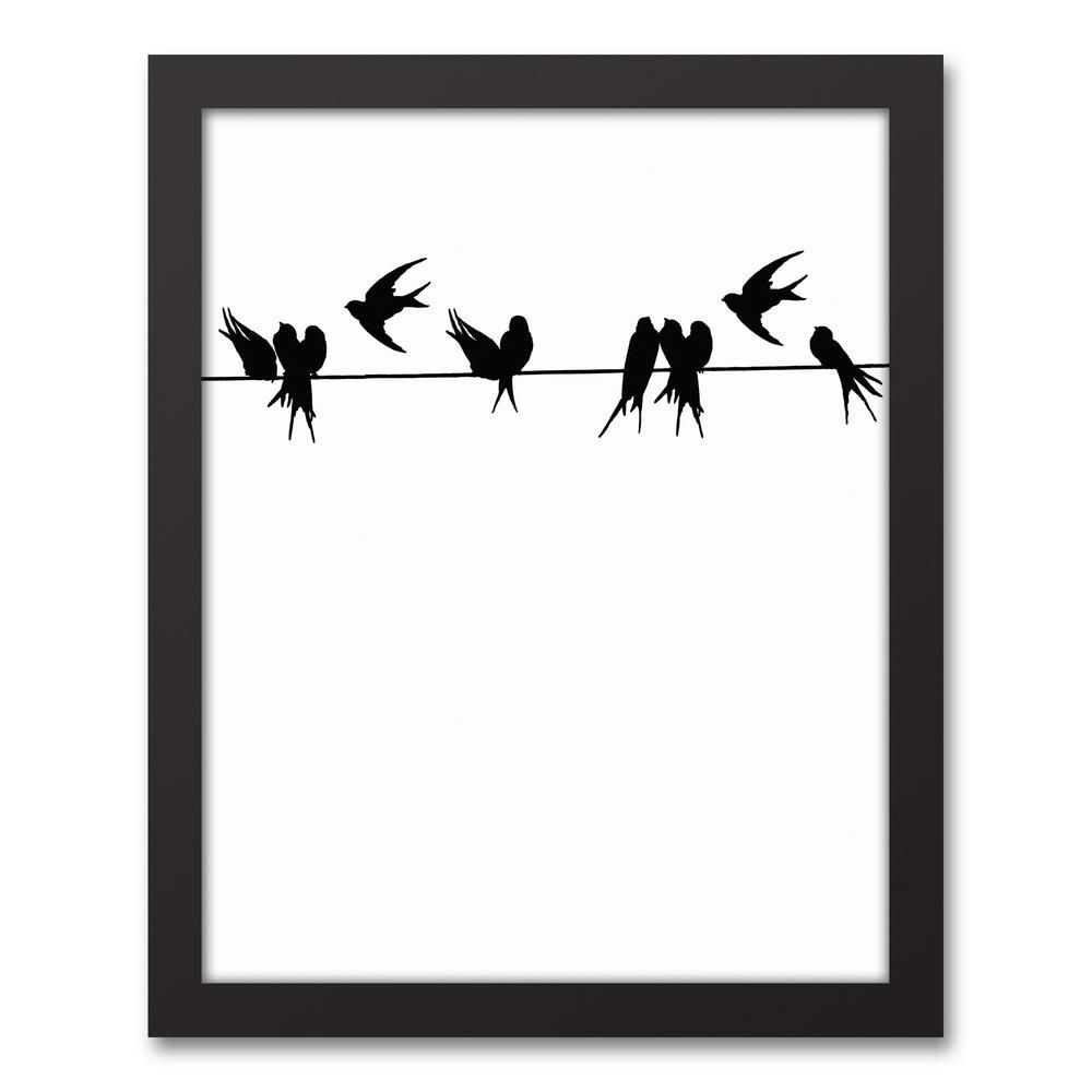 Designs Direct 14 In. X 11 In. "birds On A Wire" Printed Framed With Birds On A Wire Wall Art (Photo 7 of 20)