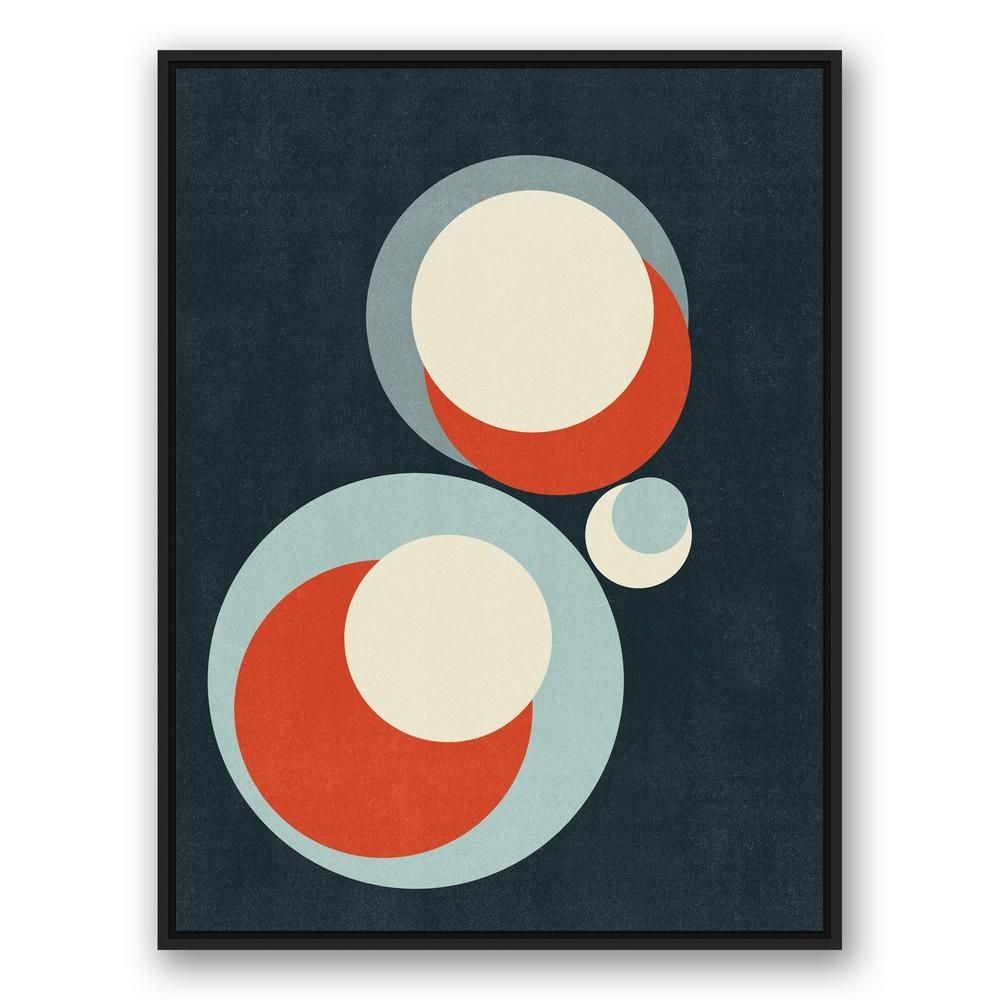 Designs Direct 30 In. X 40 In. ''retro Circles'' Printed Framed Throughout Circle Wall Art (Photo 13 of 20)