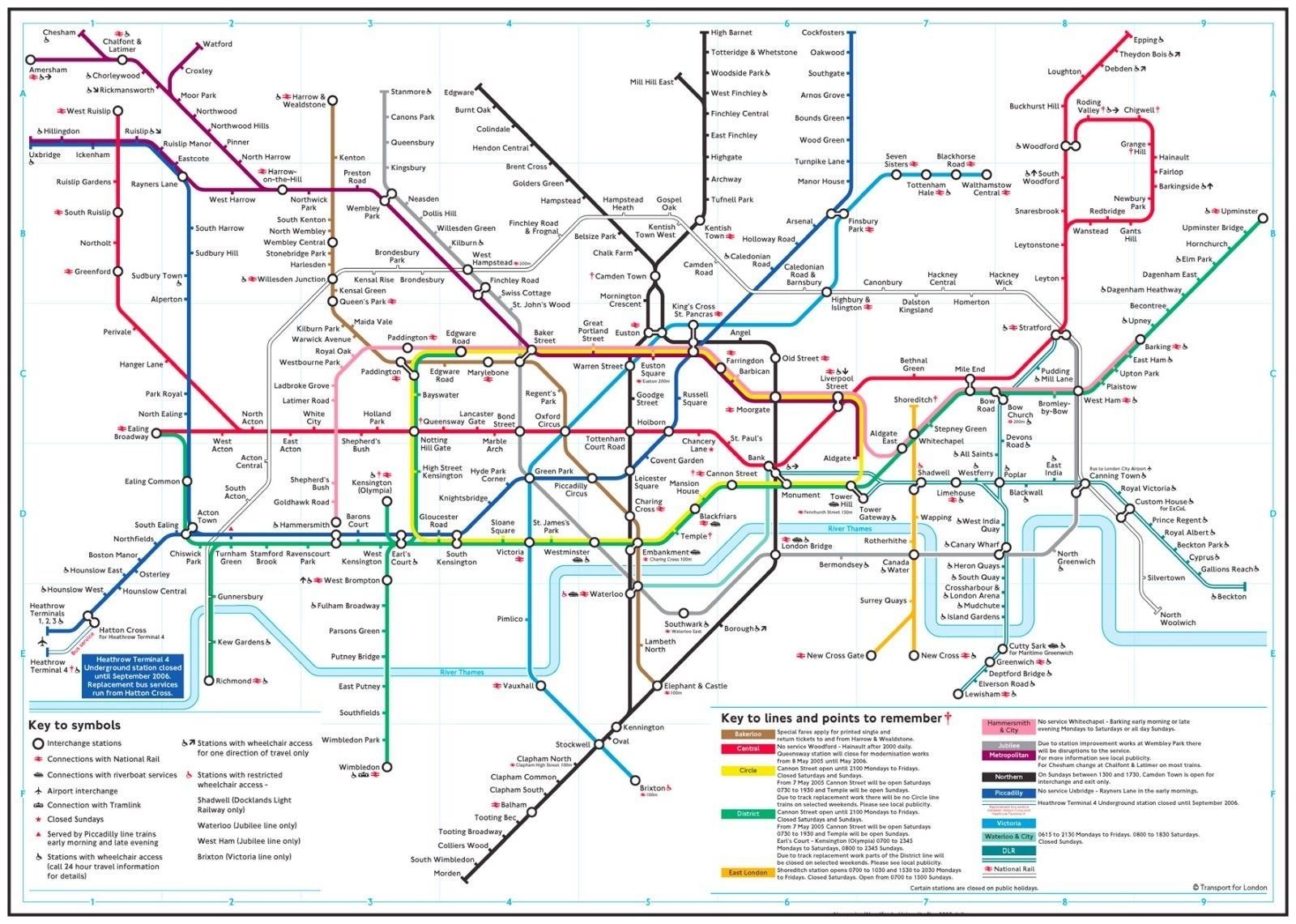 Detailed London Underground Tube Map Wall Art Large Poster Print A0 For Tube Map Wall Art (View 12 of 20)