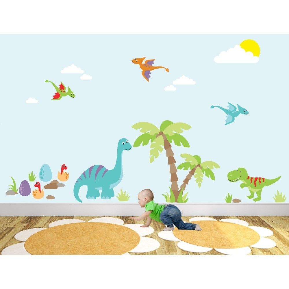 Dinosaur Nursery Wall Stickers Trend Dinosaur Wall Art – Home Design For Dinosaur Wall Art (View 3 of 20)