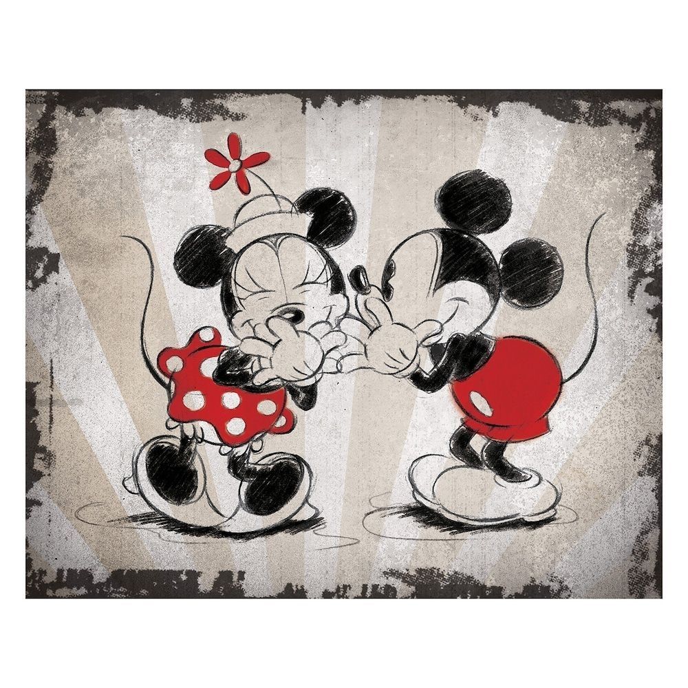 Disney's Mickey Mouse & Minnie Mouse Laughing Canvas Wall Art Within Mickey Mouse Canvas Wall Art (Photo 1 of 20)