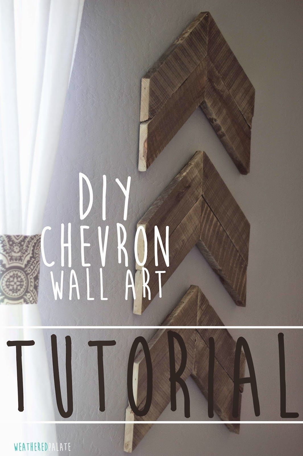 Diy Chevron Wall Art {tutorial} | The Weathered Palate For Diy Wood Wall Art (Photo 14 of 20)