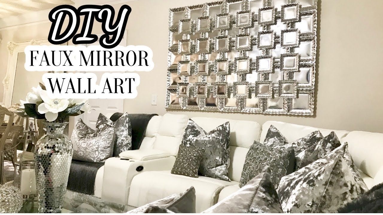 Diy Faux Mirror Wall Art | Home Decor Diy 2017 – Youtube Pertaining To Mirror Wall Art (View 9 of 20)