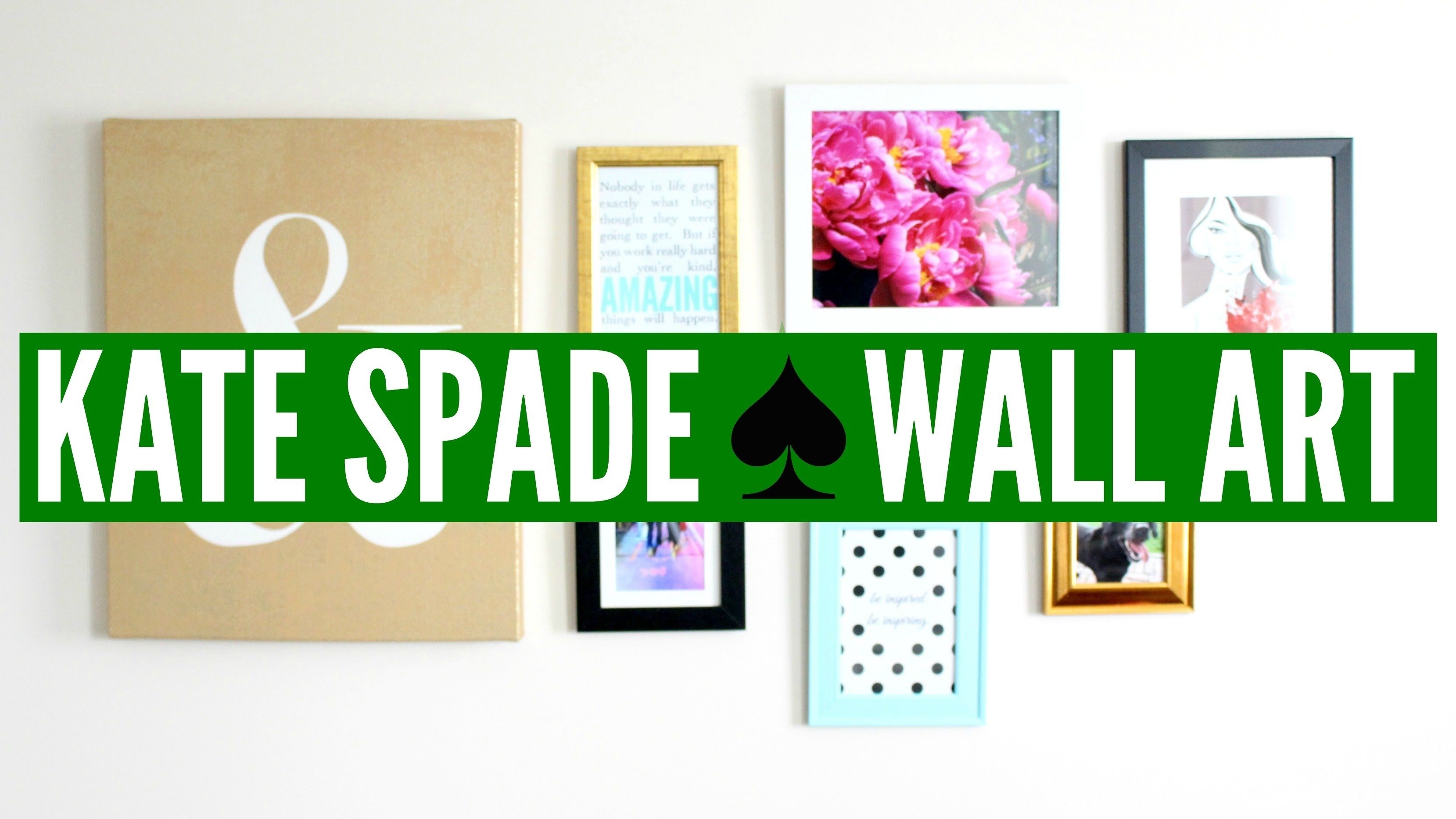 Diy Kate Spade ♤ Wall Art (collage) | Now&jenn – Youtube In Kate Spade Wall Art (View 1 of 20)