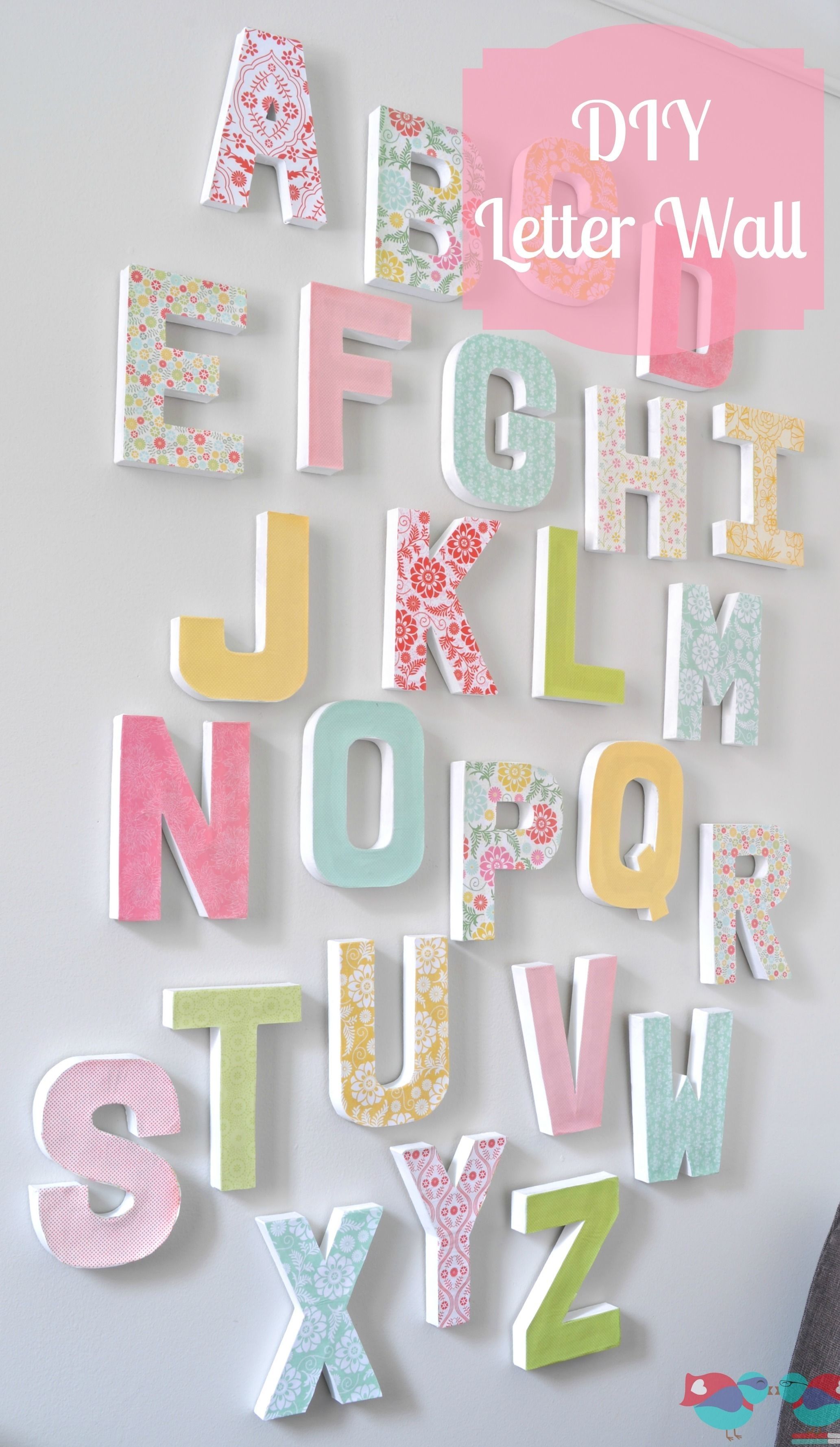 Diy Letter Wall Decor | Craft With Joann | Pinterest | Diy Letters Inside Letter Wall Art (Photo 3 of 20)
