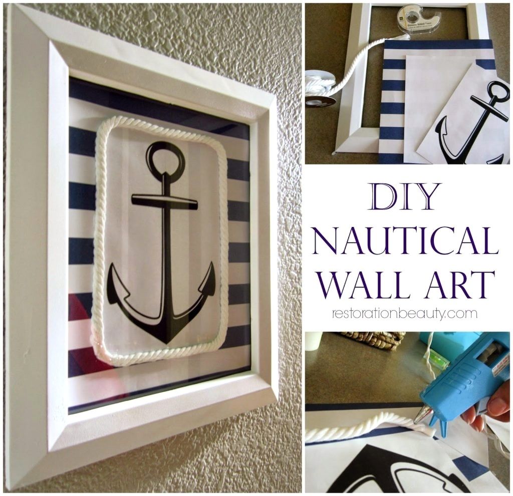 Diy Nautical Wall Art 1024×990 10 Anchor Decor – Thebusinessuk Within Nautical Wall Art (Photo 5 of 20)