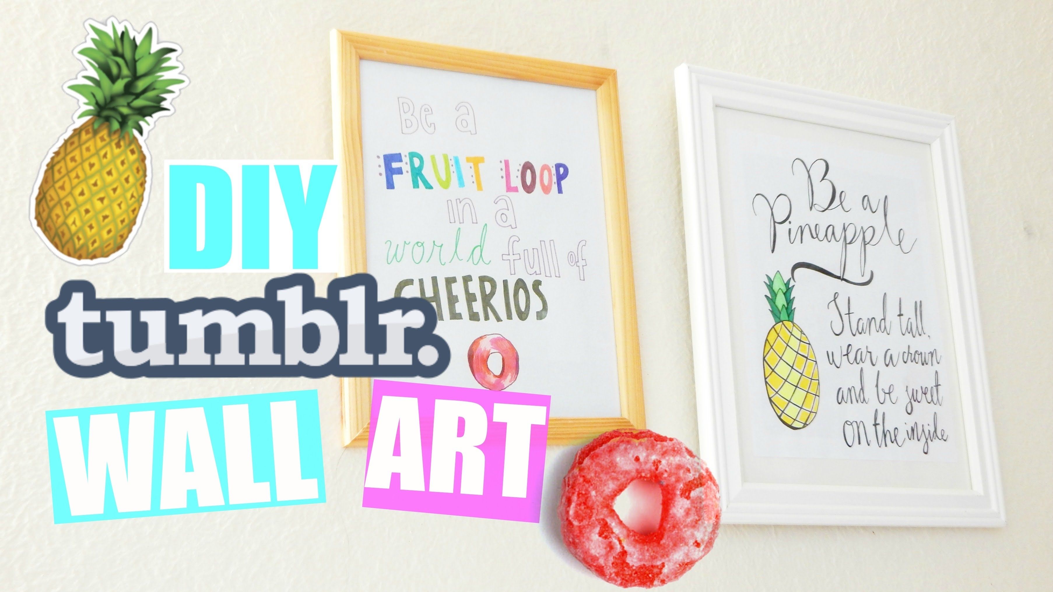 Diy Quote Wall Art Room Decor! |pastelpandaz – Youtube Throughout Quote Wall Art (Photo 7 of 20)