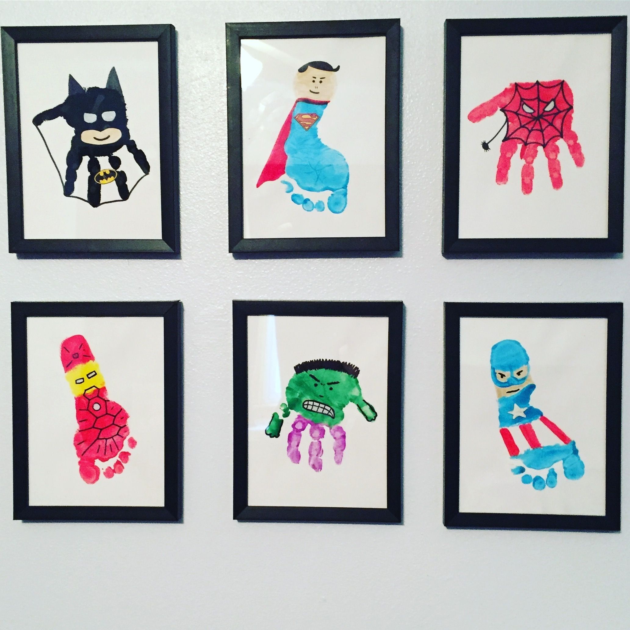 Diy Superhero Wall Art Using Toddler Handprints & Footprints (View 13 of 20)
