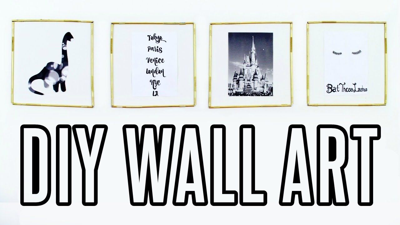 Diy Tumblr Wall Art! Cheap & Easy Room Decor | Rosaliesaysrawr – Youtube Pertaining To Tumblr Wall Art (View 1 of 20)