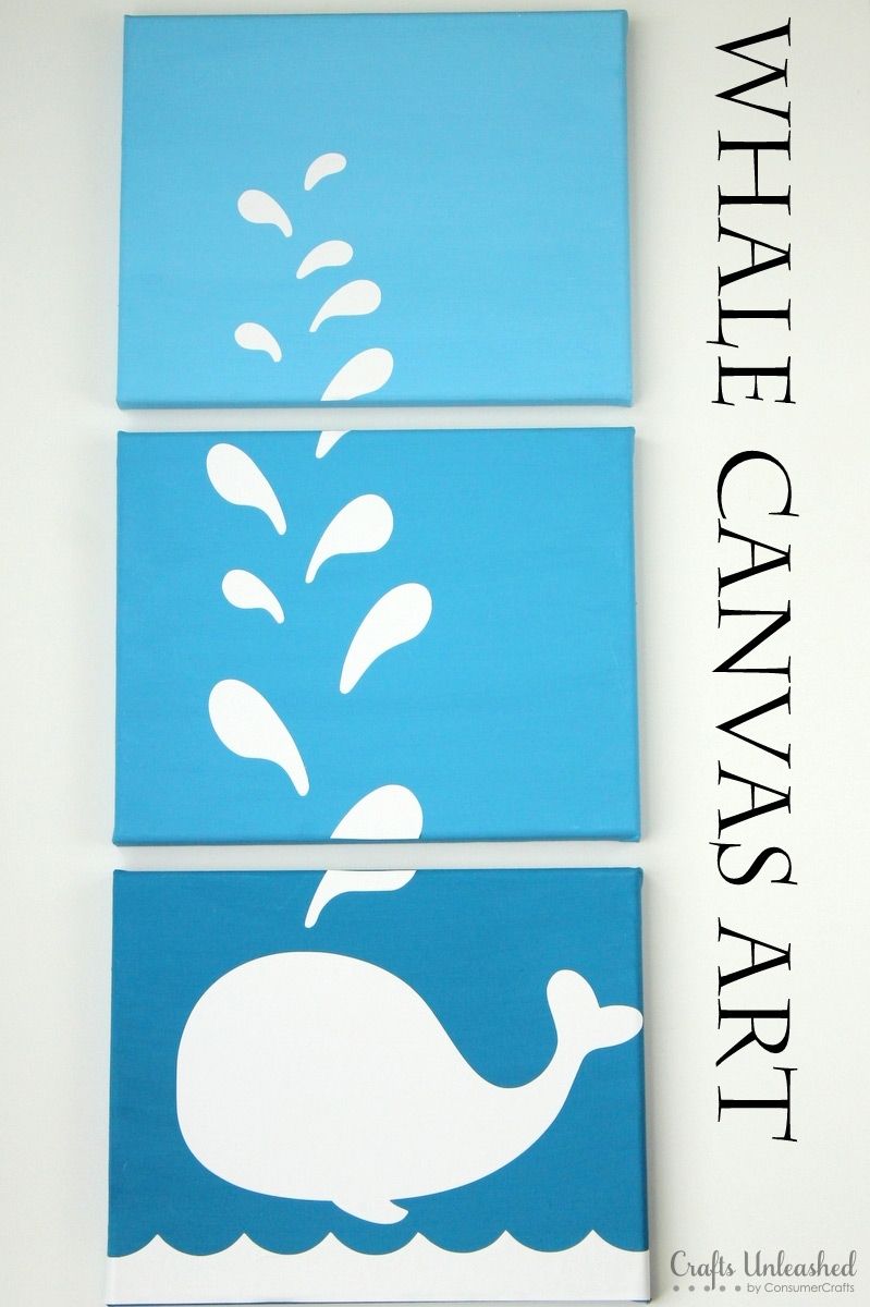 Diy Whale Art Canvases: Stepstep – Crafts Unleashed With Regard To Whale Canvas Wall Art (View 8 of 20)