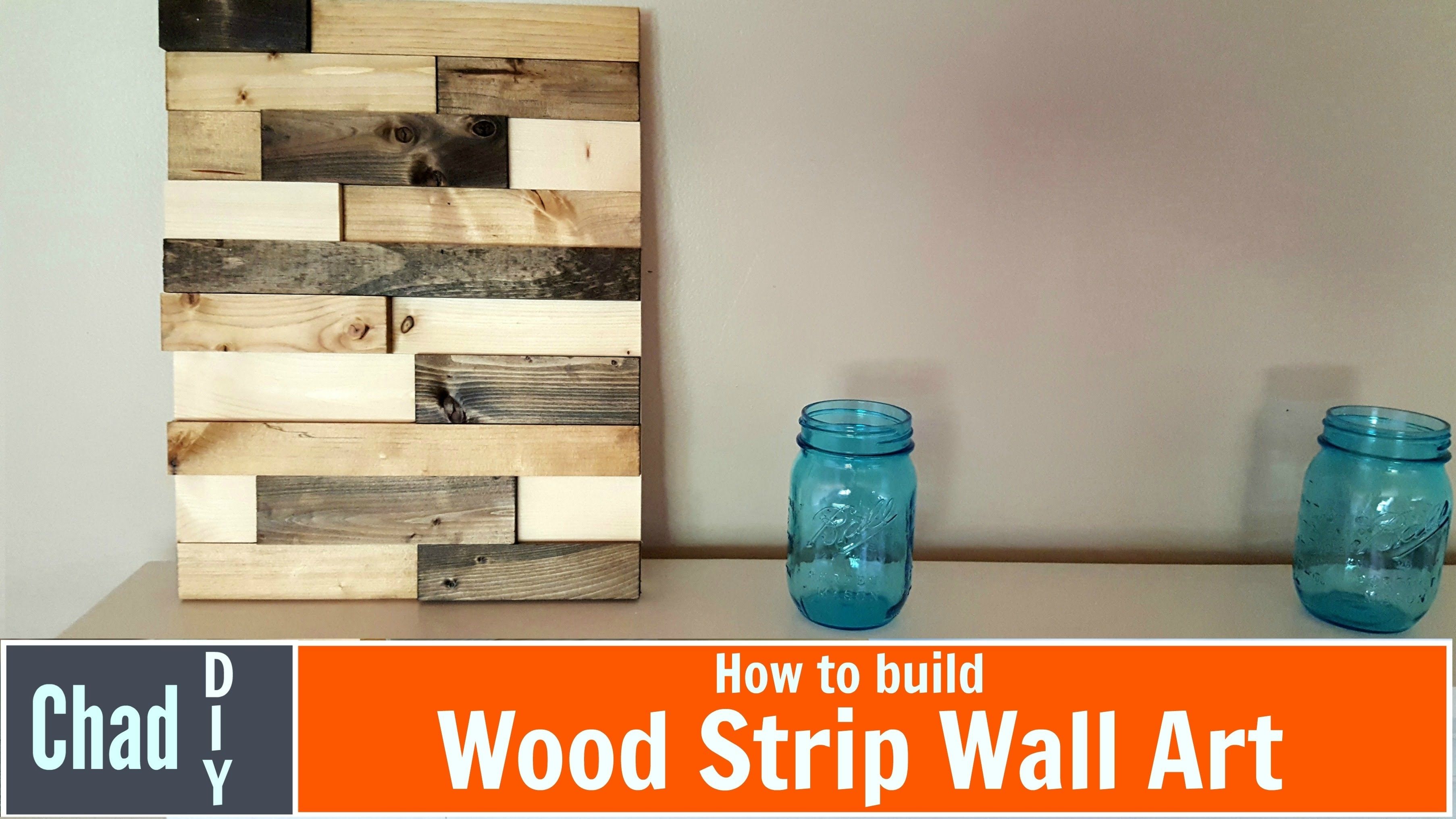 Diy Wood Strip Wall Art – Youtube With Diy Wood Wall Art (View 20 of 20)
