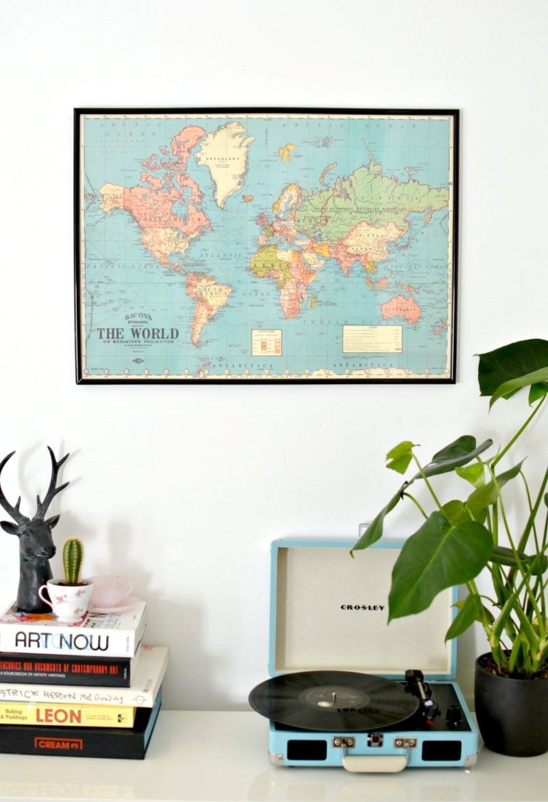 Diy World Map Wall Art On Urban Outfitters Living Room Dcdb Intended For Urban Outfitters Wall Art (View 19 of 20)