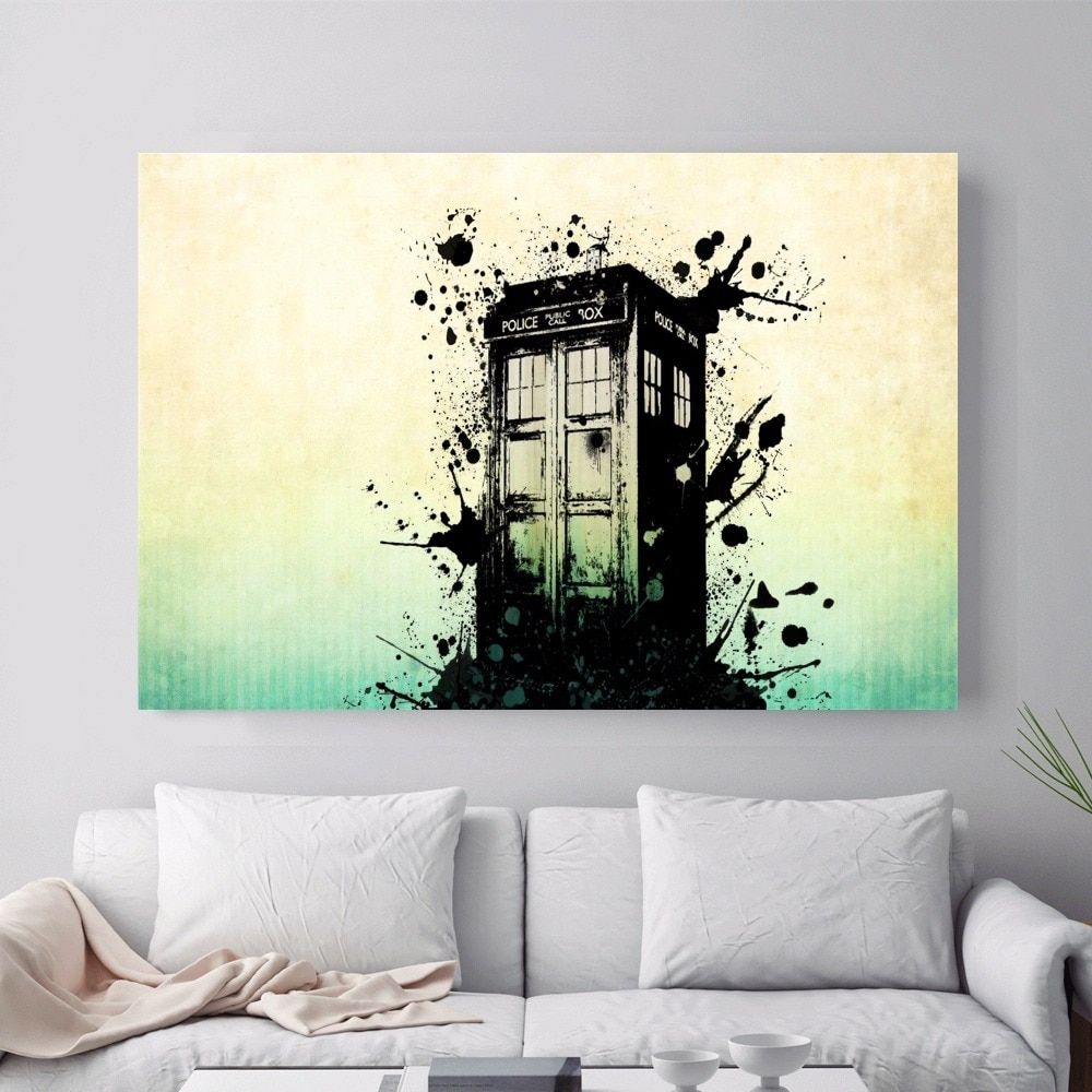 Doctor Who Police Box Artwork Canvas Art Print Painting Poster Wall With Doctor Who Wall Art (Photo 4 of 20)
