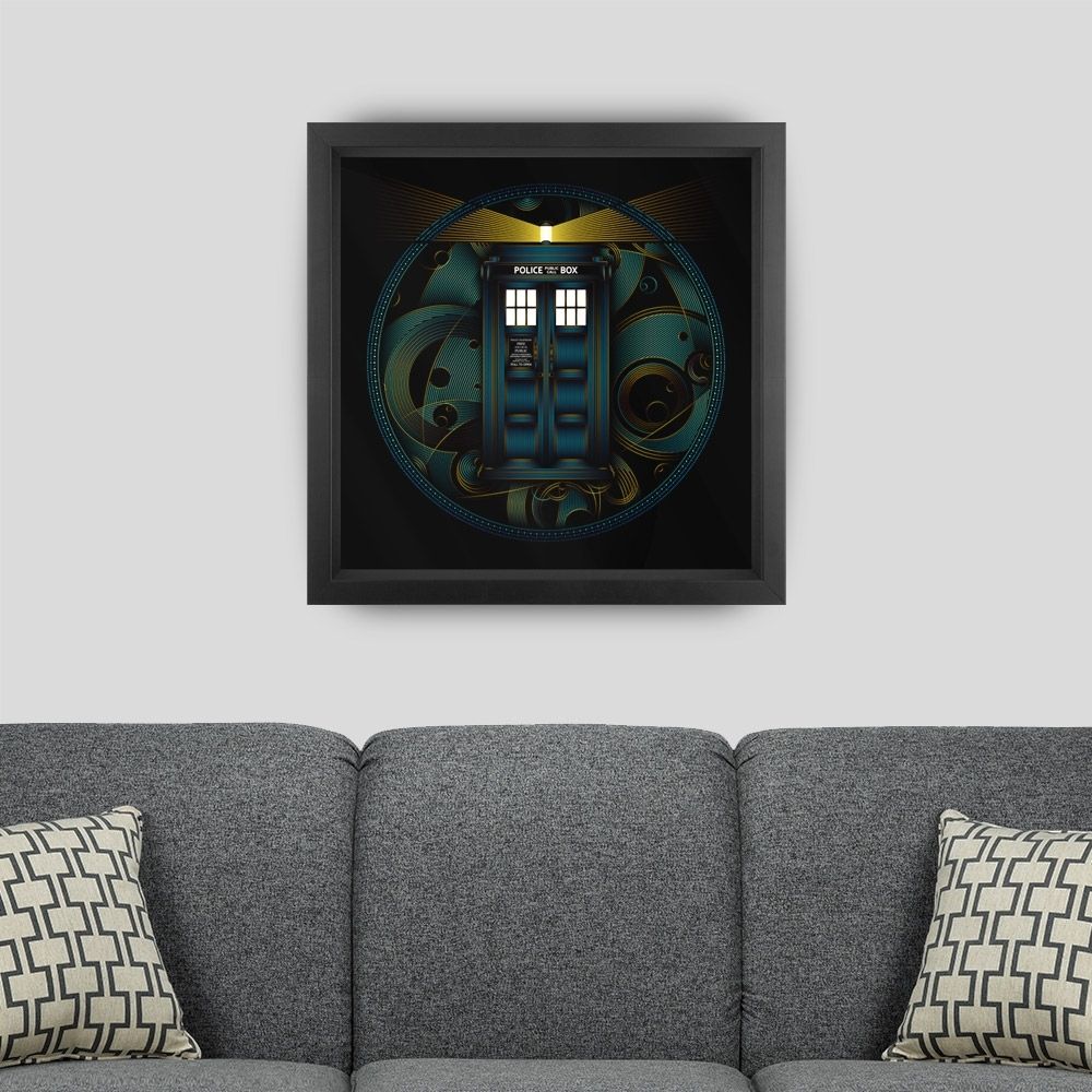 Doctor Who Tardis Tribute Framed Art Print – Nathan Owens Design Regarding Doctor Who Wall Art (View 20 of 20)