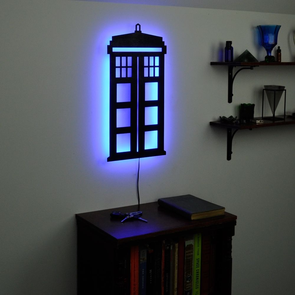 Doctor Who Wall Art Magnificent Lighted Dr Tardis Pinterest Tardis Regarding Doctor Who Wall Art (View 9 of 20)